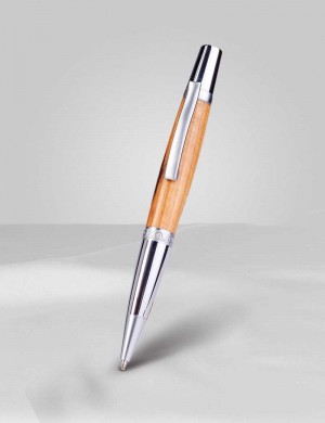 Dřevěné kuličkové pero Pretorian - švestka - chrom